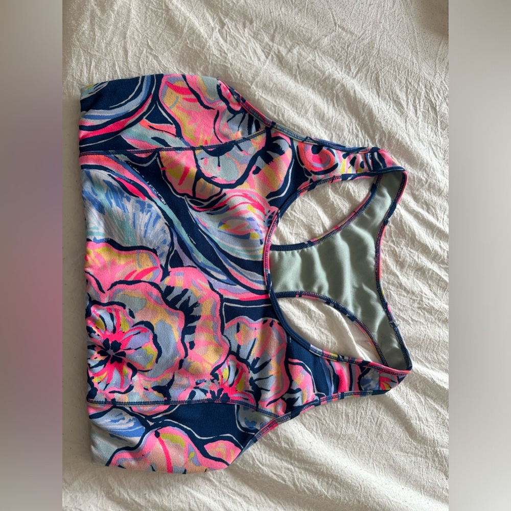 Lily Pulitzer pink sports bra